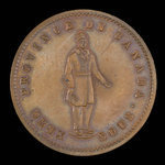 Canada, Banque de Québec, 1 penny <br /> 1852