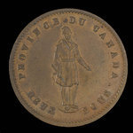 Canada, Banque de Québec, 1 penny <br /> 1852