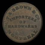 Canada, T.S. Brown & Company, 1/2 penny <br /> 1837
