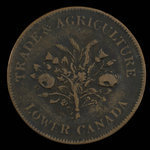 Canada, Banque de Montréal, 1 sou <br /> 1838