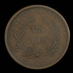 Canada, Banque de Montréal, 1 sou <br /> 1838