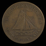 Canada, inconnu, 1/2 penny : 1820