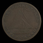 Canada, inconnu, 1/2 penny <br /> 1821
