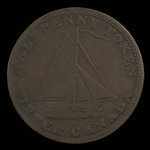 Canada, inconnu, 1/2 penny : 1821