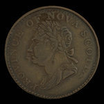 Canada, Province de la Nouvelle-Écosse, 1/2 penny <br /> 1832