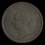 Canada, Province de la Nouvelle-Écosse, 1/2 penny <br /> 1840