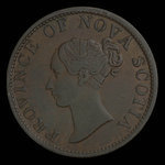 Canada, Province de la Nouvelle-Écosse, 1/2 penny <br /> 1840