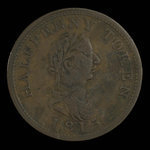 Canada, inconnu, 1/2 penny <br /> 1815