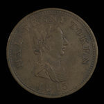 Canada, inconnu, 1/2 penny <br /> 1815