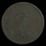 Canada, inconnu, 1/2 penny <br /> 1815