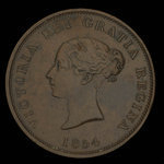 Canada, Province du Nouveau-Brunswick, 1 penny <br /> 1854