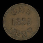 Canada, James Duncan & Co., 1 cent <br /> 1855