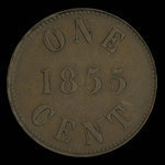 Canada, James Duncan & Co., 1 cent <br /> 1855