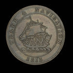 Canada, inconnu, 1/2 penny <br /> 1813