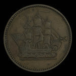 Canada, inconnu, 1/2 penny <br /> 1835