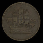 Canada, inconnu, 1/2 penny <br /> 1835