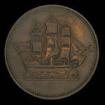 Canada, inconnu, 1/2 penny <br /> 1835