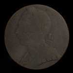 Canada, inconnu, 1/2 penny <br /> 1838