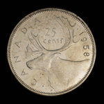 Canada, Élisabeth II, 25 cents <br /> 1958