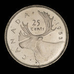 Canada, Élisabeth II, 25 cents <br /> 1953