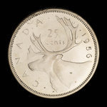 Canada, Élisabeth II, 25 cents <br /> 1956
