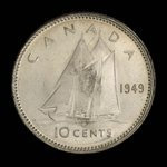 Canada, Georges VI, 10 cents <br /> 1949