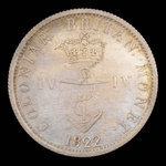 Grande-Bretagne, George IV, 1/4 dollar <br /> 1822