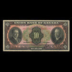 Canada, Union Bank of Canada (The), 10 dollars <br /> 1 juillet 1921