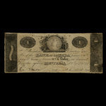 Canada, Bank of Canada, 1 dollar <br /> 1 janvier 1822