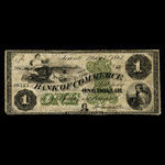 Canada, Canadian Bank of Commerce, 1 dollar <br /> 1 mai 1867