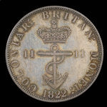 Grande-Bretagne, George IV, 1/2 dollar <br /> 1822