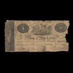 Canada, Bank of Upper Canada (York), 4 dollars <br /> 3 novembre 1830