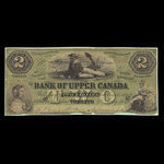 Canada, Bank of Upper Canada (York), 2 dollars <br /> 2 juillet 1859