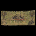 Canada, Bank of Upper Canada (York), 4 dollars <br /> 4 juillet 1859