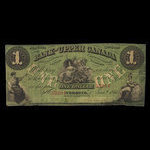 Canada, Bank of Upper Canada (York), 1 dollar <br /> 1 juin 1861