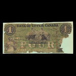 Canada, Bank of Upper Canada (York), 4 dollars <br /> 1 janvier 1861