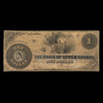 Canada, Bank of Upper Canada (York), 1 dollar <br /> 8 juillet 1859
