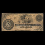 Canada, Bank of Upper Canada (York), 1 dollar : 8 juillet 1859