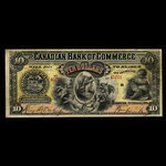Canada, Canadian Bank of Commerce, 10 dollars <br /> 2 janvier 1888
