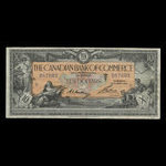 Canada, Canadian Bank of Commerce, 10 dollars <br /> 2 janvier 1917