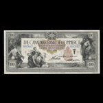 Canada, Canadian Bank of Commerce, 100 dollars <br /> 2 janvier 1917