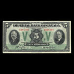 Canada, Imperial Bank of Canada, 5 dollars <br /> 1 novembre 1933