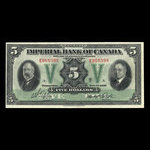 Canada, Imperial Bank of Canada, 5 dollars <br /> 1 novembre 1933