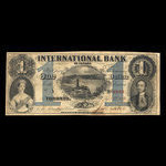 Canada, International Bank of Canada, 1 dollar <br /> 15 septembre 1858