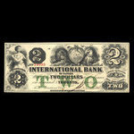 Canada, International Bank of Canada, 2 dollars <br /> 15 septembre 1858