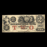 Canada, International Bank of Canada, 2 dollars <br /> 15 septembre 1858