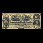 Canada, International Bank of Canada, 10 dollars <br /> 1 juin 1859