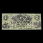 Canada, Bank of Brantford, 1 dollar <br /> 1 novembre 1859
