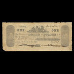 Canada, Cobourg Board of Police, 1 dollar <br /> 22 avril 1848