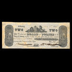 Canada, Cobourg Board of Police, 2 dollars <br /> 2 mai 1848